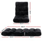 Set of 4 Marget Lounge Sofa Bed Flannel Fabric - Black