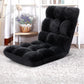 Set of 4 Marget Lounge Sofa Bed Flannel Fabric - Black