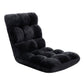 Set of 4 Marget Lounge Sofa Bed Flannel Fabric - Black