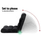 Set of 4 Marget Lounge Sofa Bed Flannel Fabric - Black