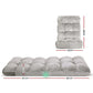 Set of 2 Marget Lounge Sofa Bed Flannel Fabric - Grey