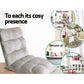 Set of 2 Marget Lounge Sofa Bed Flannel Fabric - Grey
