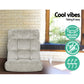 Set of 4 Marget Lounge Sofa Bed Flannel Fabric - Grey