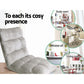 Set of 4 Marget Lounge Sofa Bed Flannel Fabric - Grey