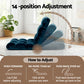 Marget Floor Lounge Sofa Bed Flannel Fabric - Navy