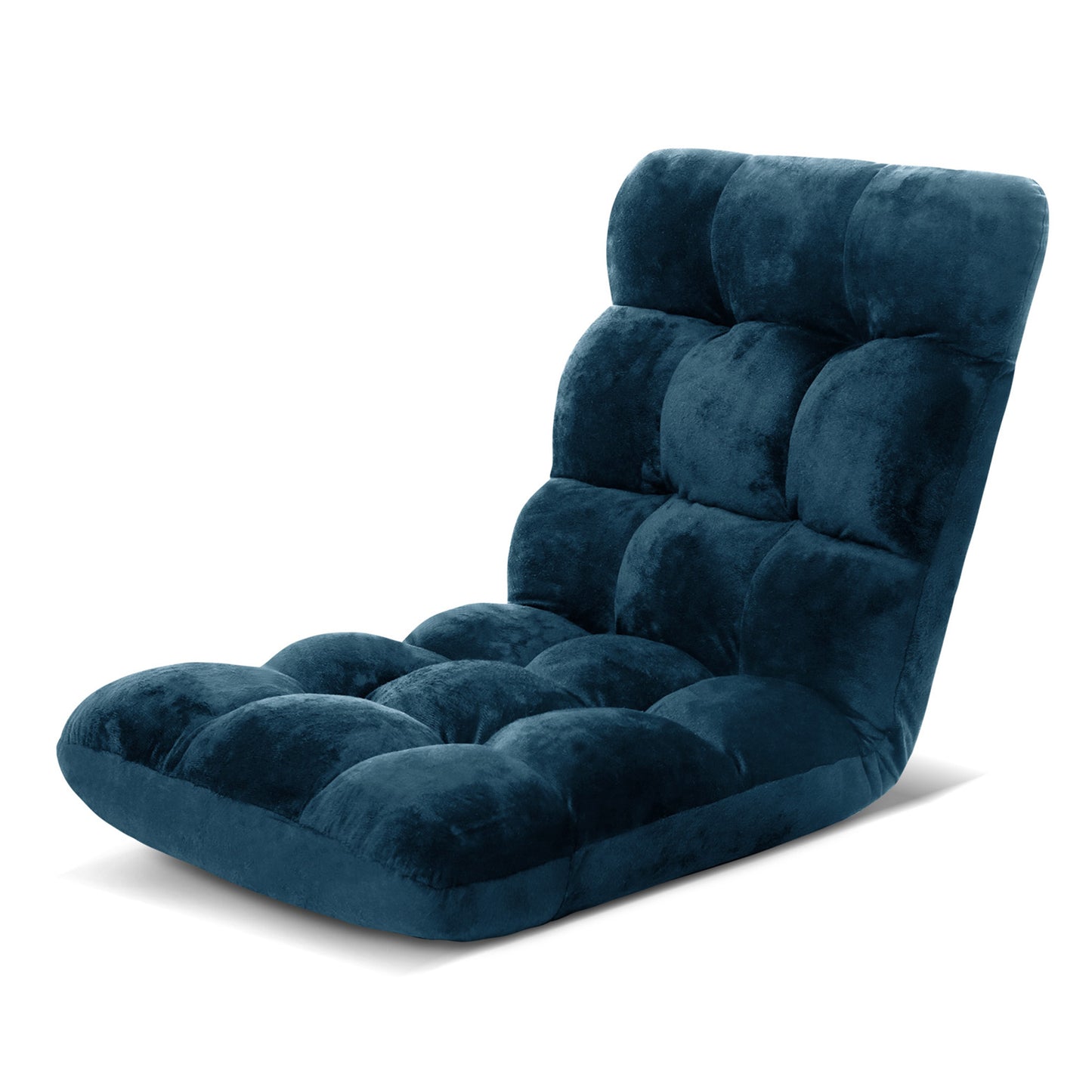 Marget Floor Lounge Sofa Bed Flannel Fabric - Navy