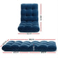 Set of 2 Marget Floor Lounge Sofa Bed Flannel Fabric - Navy