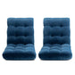 Set of 2 Marget Floor Lounge Sofa Bed Flannel Fabric - Navy