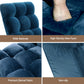 Set of 2 Marget Floor Lounge Sofa Bed Flannel Fabric - Navy