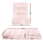 Marget Floor Lounge Sofa Bed Flannel Fabric - Pink