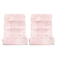 Set of 2 Marget Floor Lounge Sofa Bed Flannel Fabric - Pink
