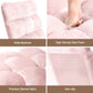 Set of 2 Marget Floor Lounge Sofa Bed Flannel Fabric - Pink