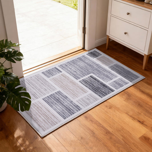 Sara 50x80cm Sara 50x80cm Floor Rug Doormat Soft Velvet Non-Slip Bath Mat Small Modern