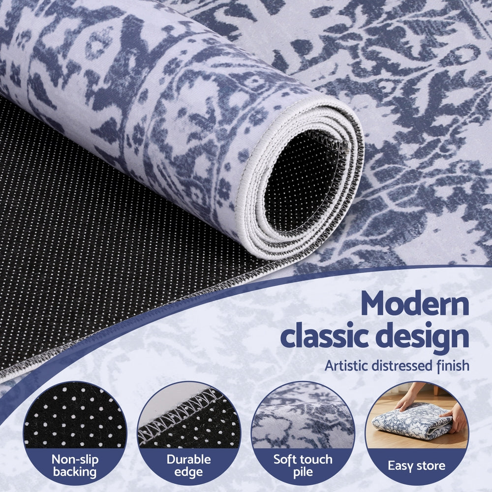 Darienne 80x300cm Darienne 80x300cm Hallway Runner Rug Soft Velvet Washable Modern Kitchen Mat