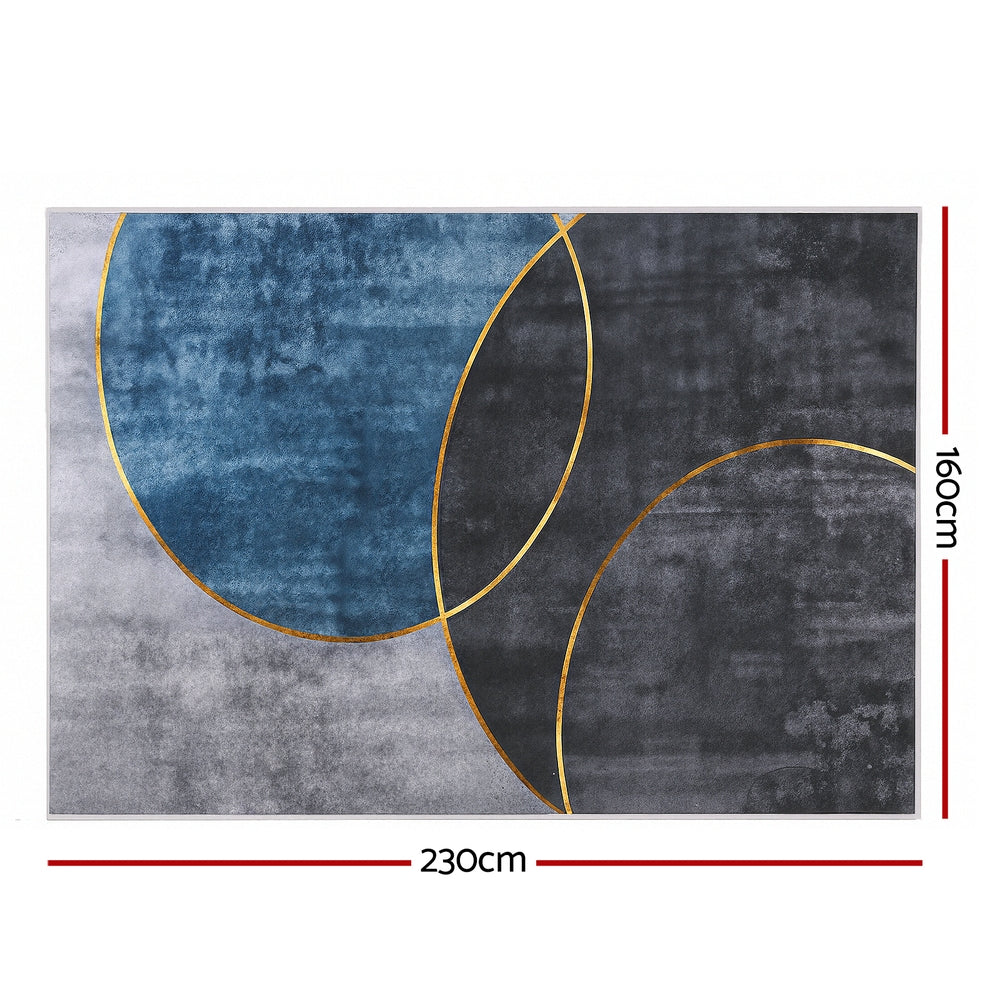 Boleslav 160x230cm Washable Floor Rug Large Geometric Area Rug Modern Floor Carpet