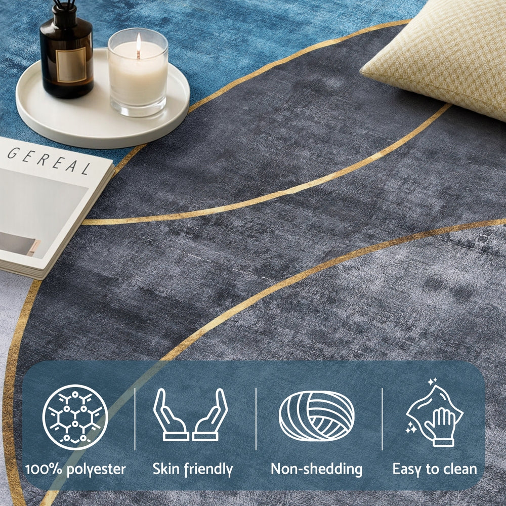 Boleslav 160x230cm Washable Floor Rug Large Geometric Area Rug Modern Floor Carpet