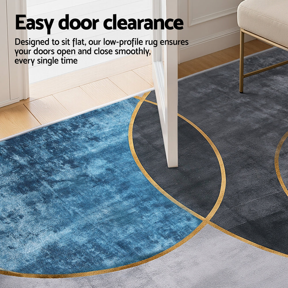 Boleslav 240x340cm Washable Floor Rug Large Geometric Area Rug Modern Floor Carpet