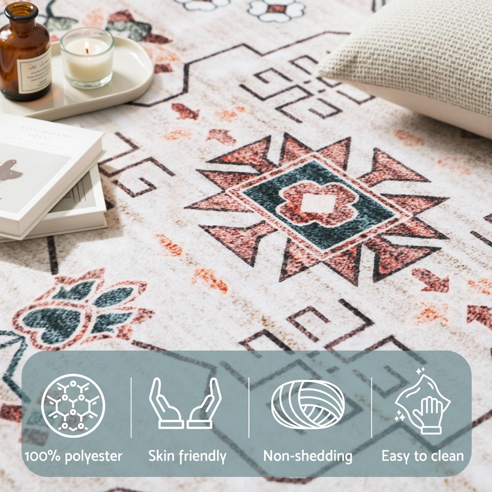 Dalibor 240x340cm Washable Floor Rug  Large Area Rug Modern Living Room Carpet - Beige