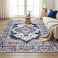 Hynek 200x290cm Floor Rug Large Washable Persian Area Rug Living Room Carpet - Blue