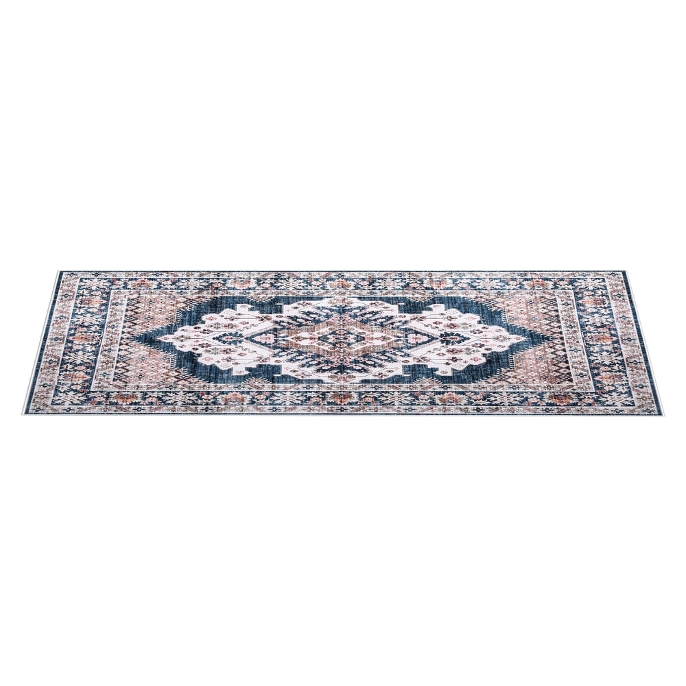 Hynek 240x340cm Floor Rug Large Washable Persian Area Rug Living Room Carpet - Blue
