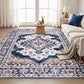 Hynek 240x340cm Floor Rug Large Washable Persian Area Rug Living Room Carpet - Blue
