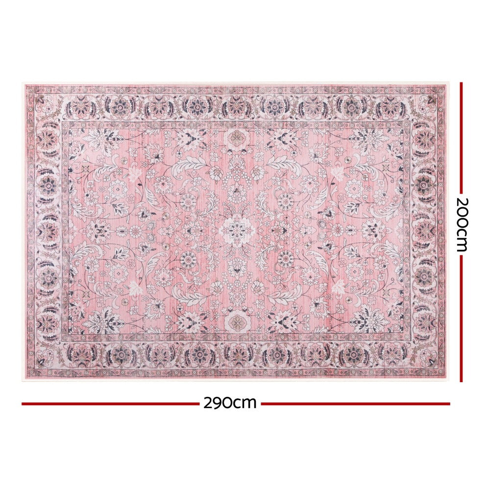 Jitka 200x290cm Floor Rug Large Washable Area Rug Vintage Living Room Carpet