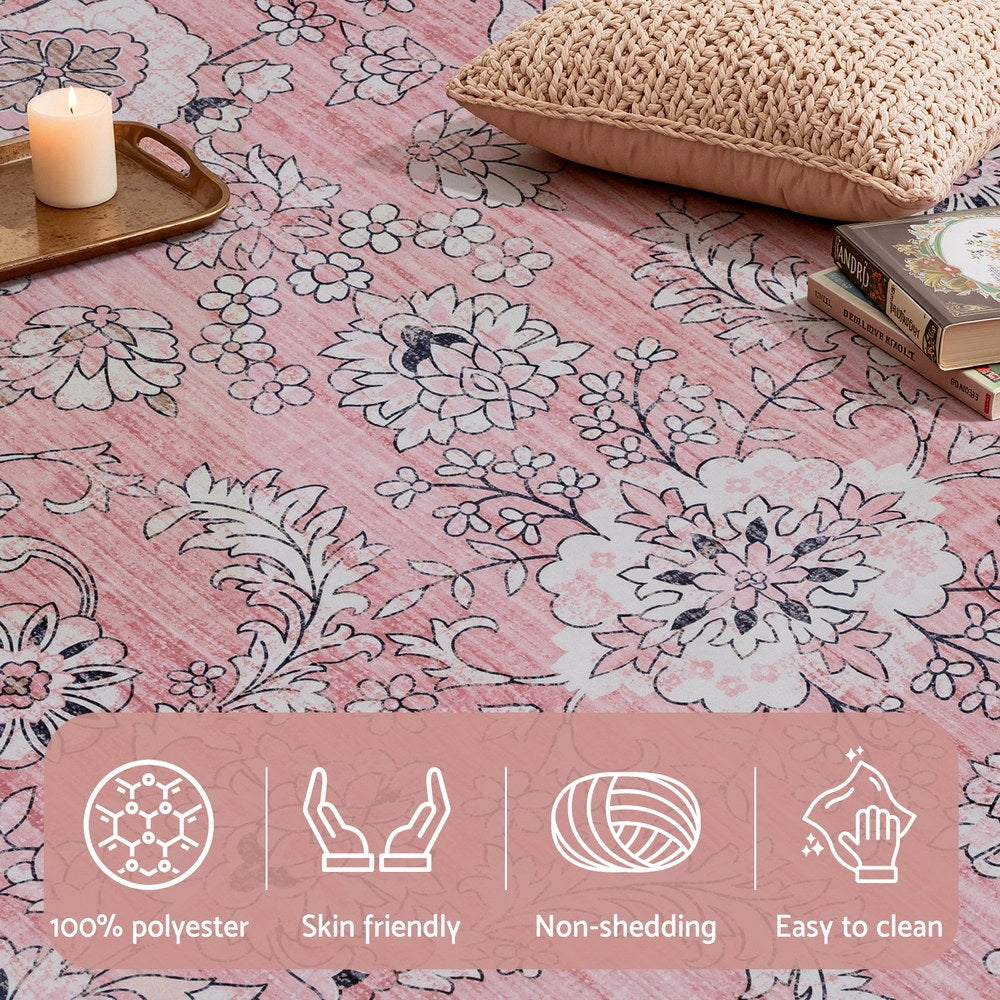Jitka 200x290cm Floor Rug Large Washable Area Rug Vintage Living Room Carpet