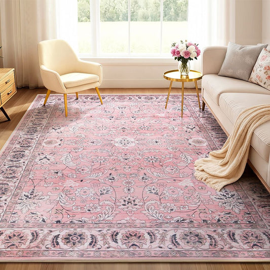 Jitka 240x340cm 240x340cm Floor Rug Large Washable Area Rug Vintage Living Room Carpet