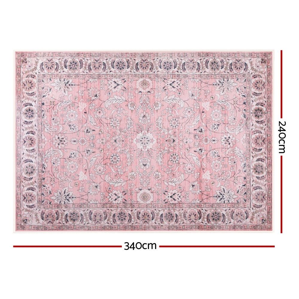Jitka 240x340cm 240x340cm Floor Rug Large Washable Area Rug Vintage Living Room Carpet