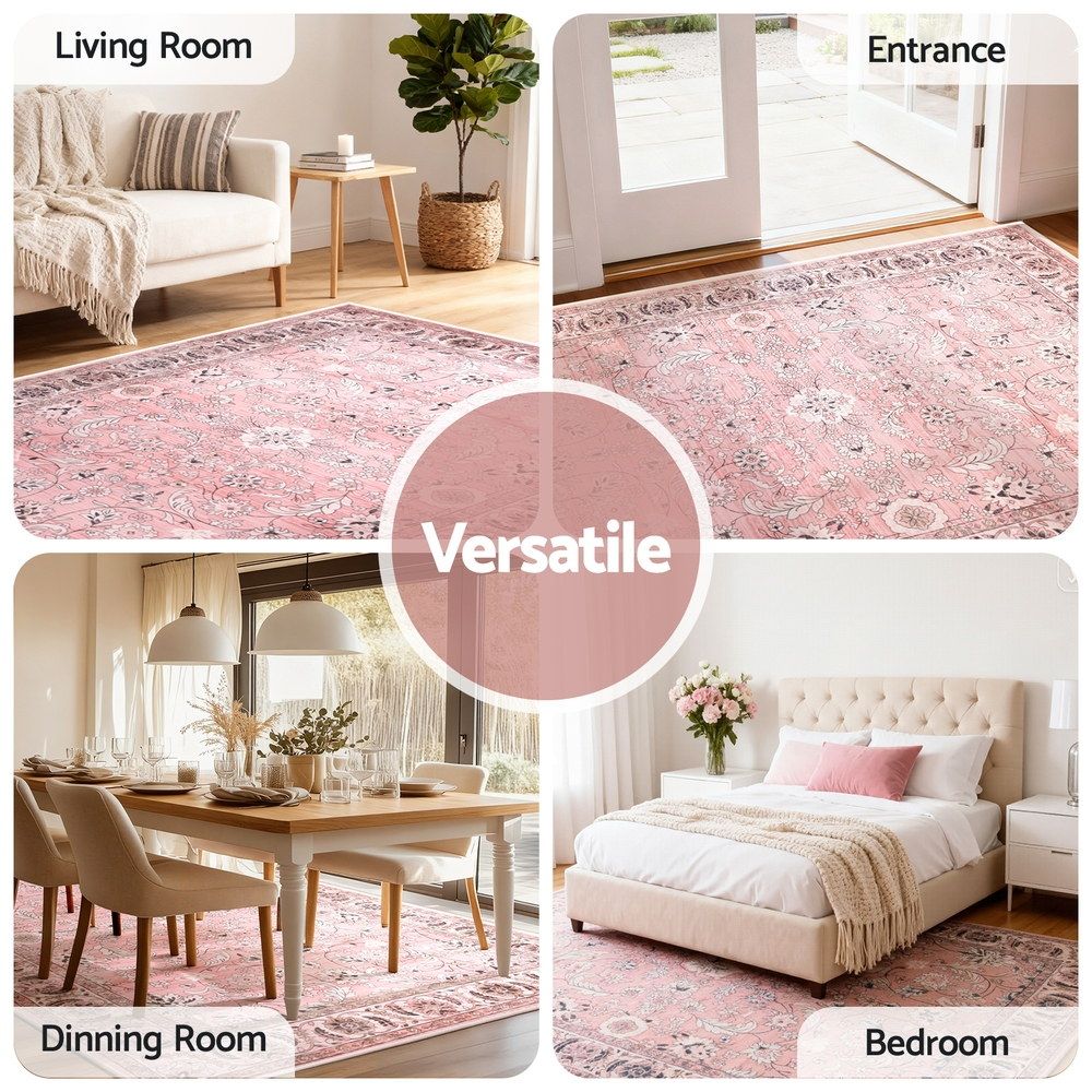 Jitka 240x340cm 240x340cm Floor Rug Large Washable Area Rug Vintage Living Room Carpet