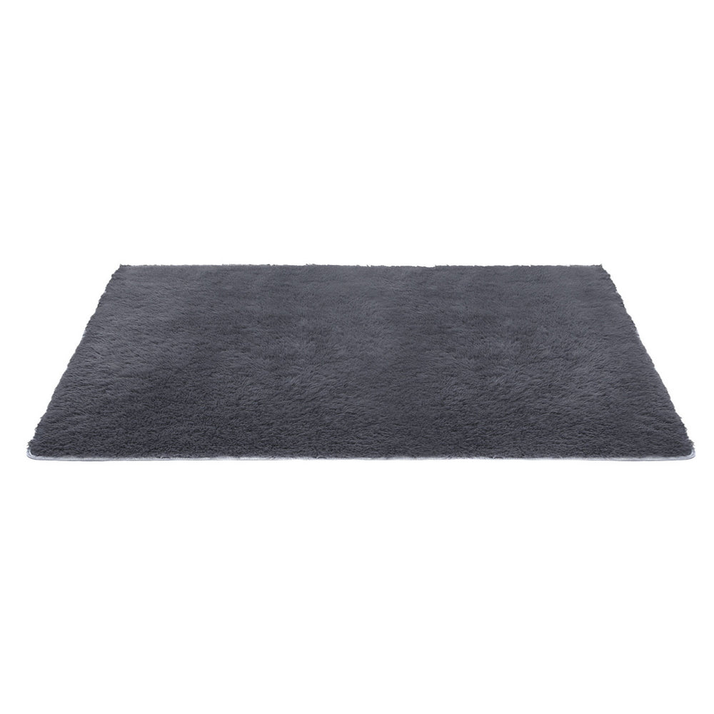 Lumir 160x230cm Floor Rug  Plush Area Shaggy Rug Living Room Bedroom Carpet - Grey