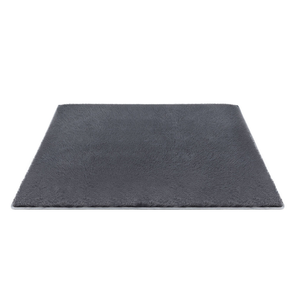 Lumir 200x230cm Floor Rug  Plush Area Shaggy Rug Living Room Bedroom Carpet - Grey
