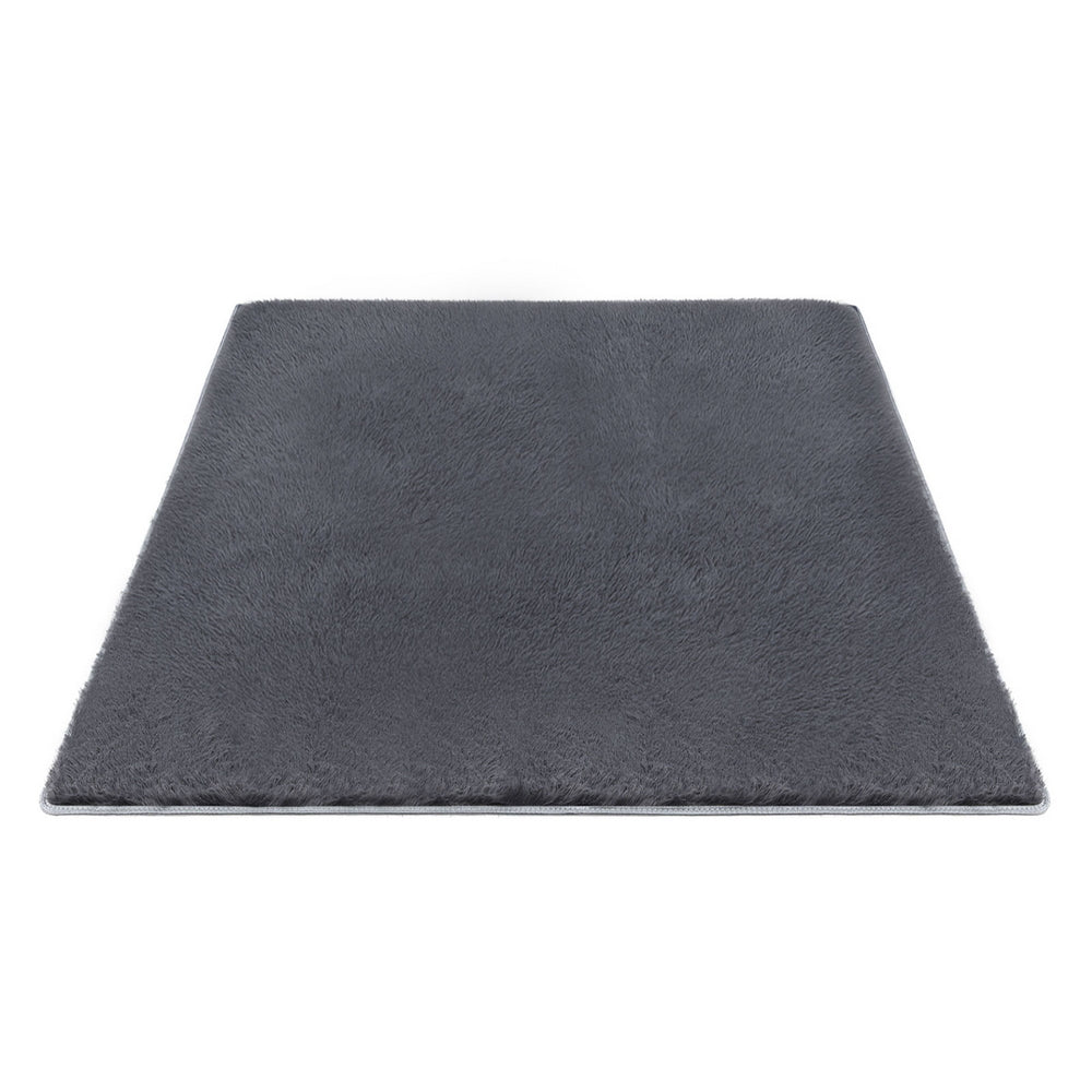 Lumir 200x290cm Floor Rug  Plush Area Shaggy Rug Living Room Bedroom Carpet - Grey