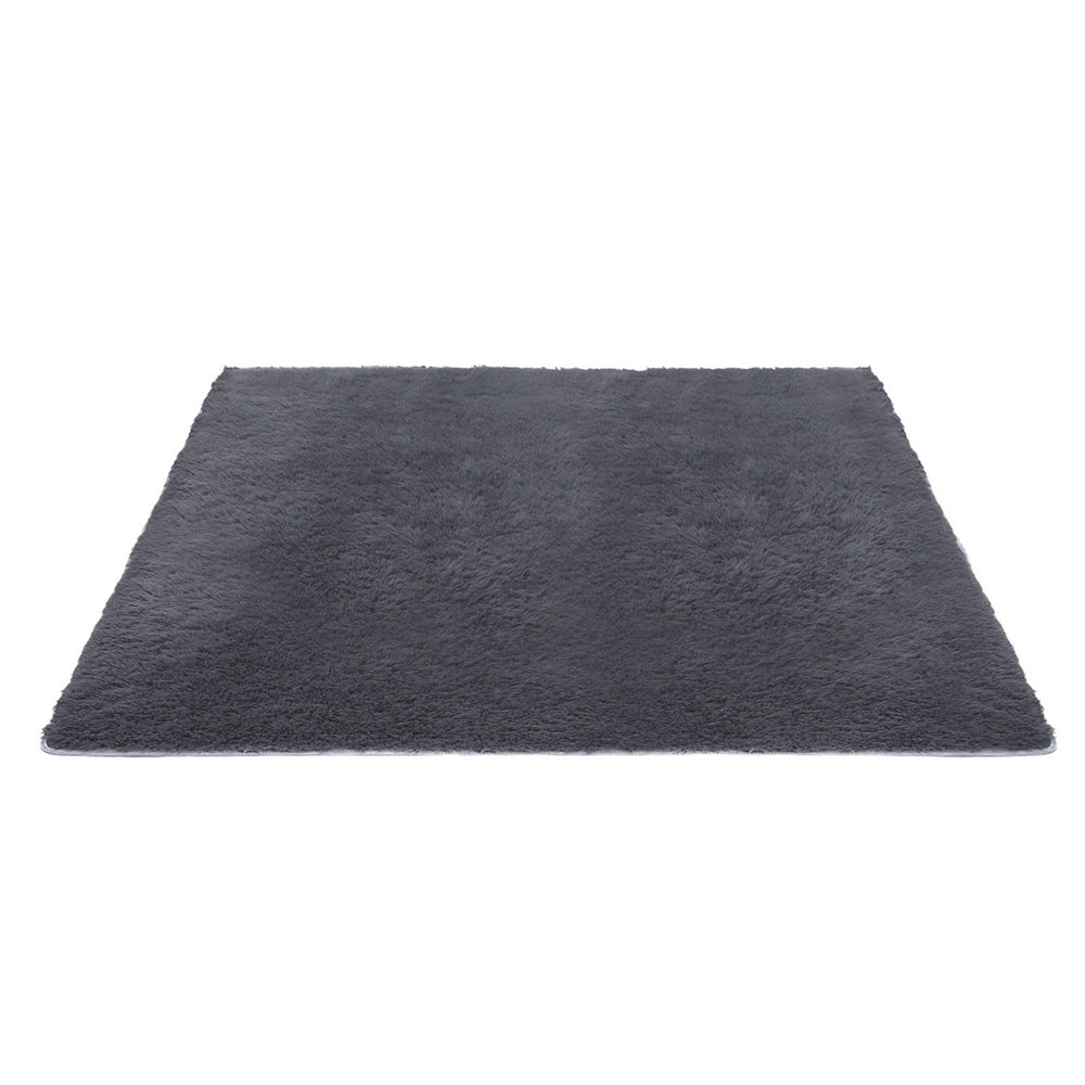 Lumir 200x290cm Floor Rug  Plush Area Shaggy Rug Living Room Bedroom Carpet - Grey