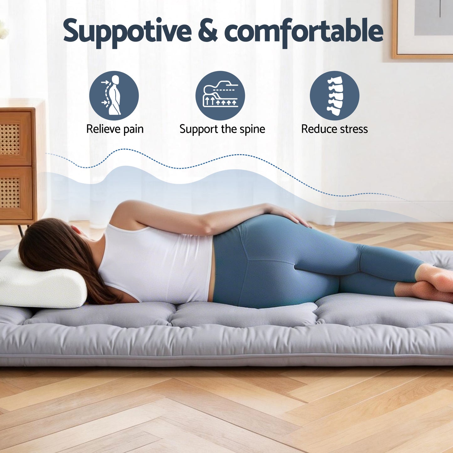 Rohan 10cm Japanese Floor Mattress Foldable Futon