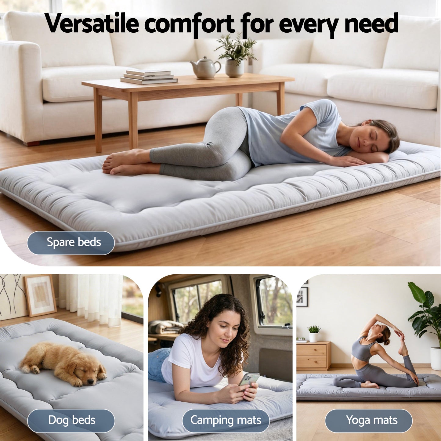 Rohan 10cm Japanese Floor Mattress Foldable Futon