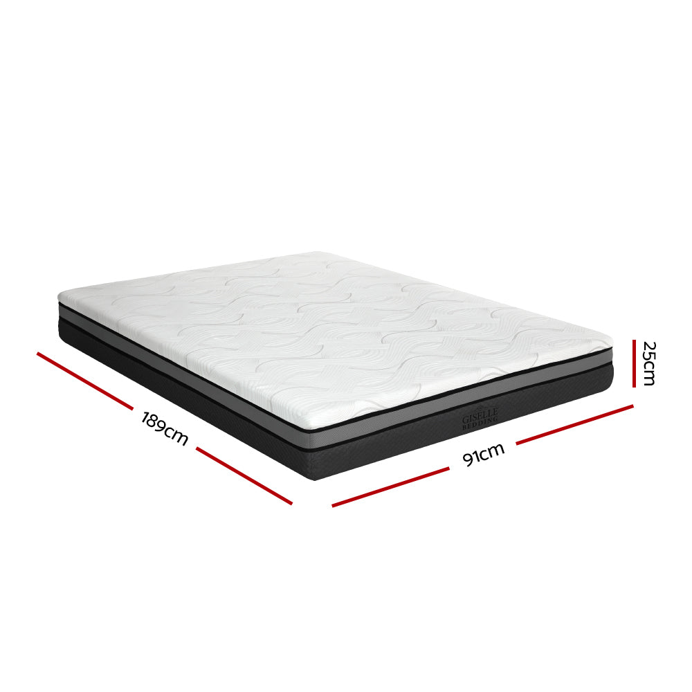 Akira 25cm Memory Foam Mattress Cool Gel Non Spring Comfort - Single