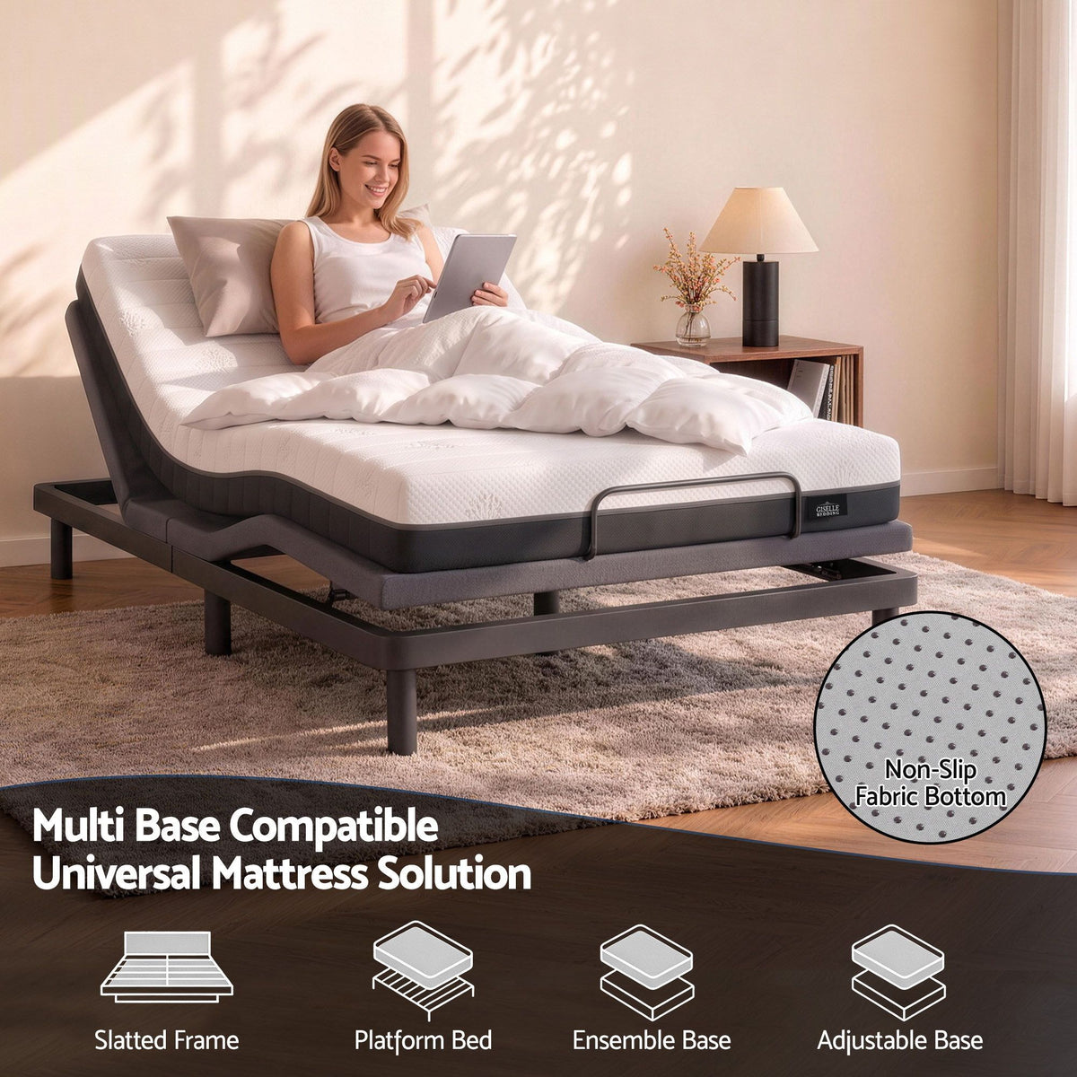 Reverie 18cm Memory Foam Mattress Dual Feel Reversible Charcoal Foam - Single