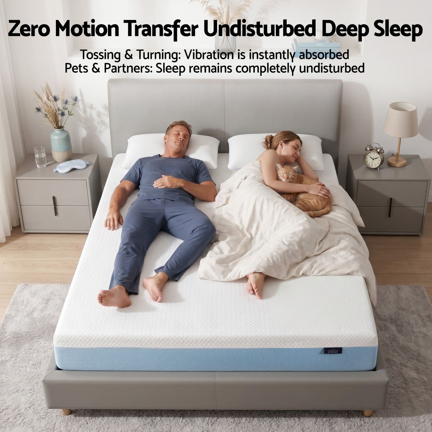 Ortona 22cm Cooling Gel Memory Foam Mattress Medium Firm - Double