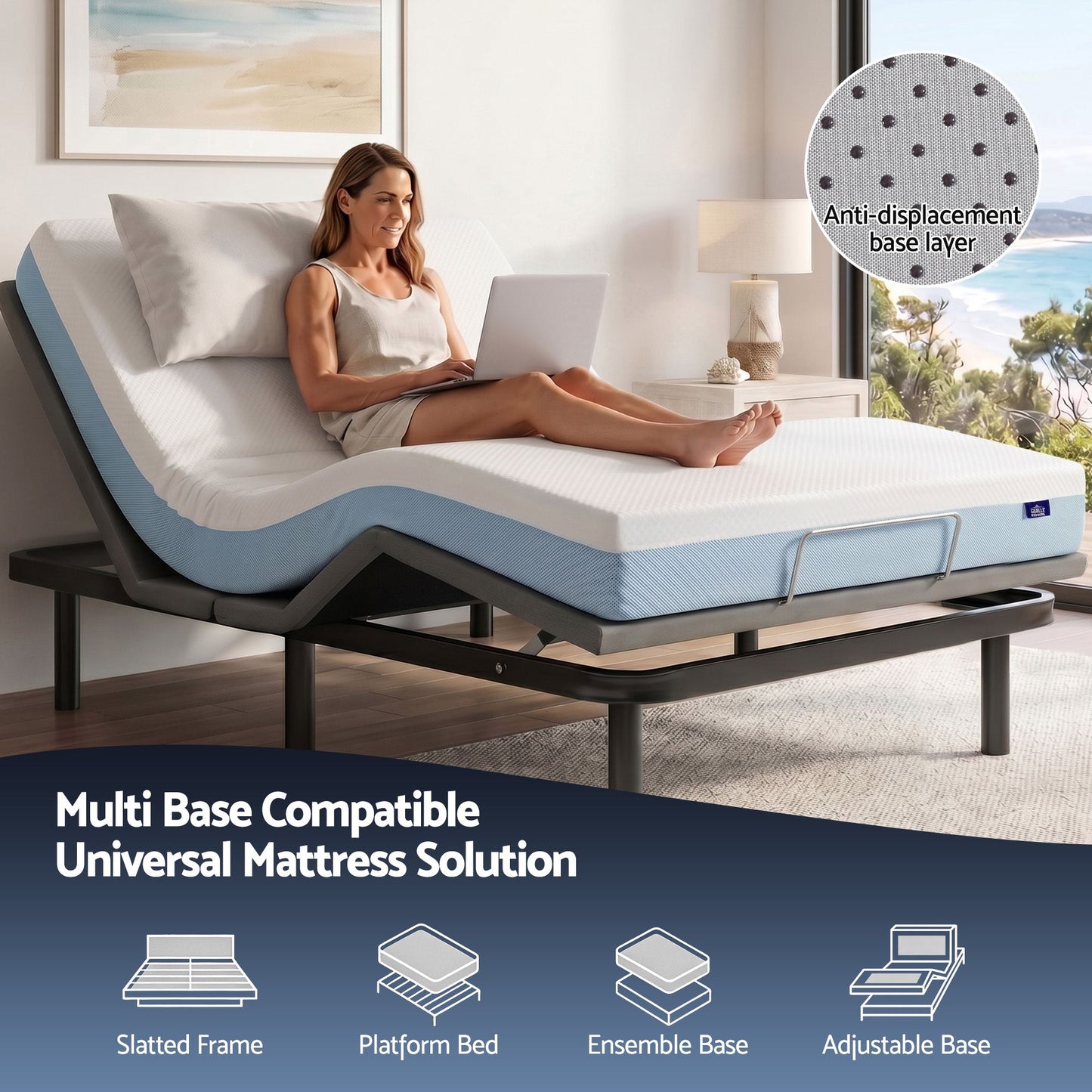 Ortona 22cm Cooling Gel Memory Foam Mattress Medium Firm - Single