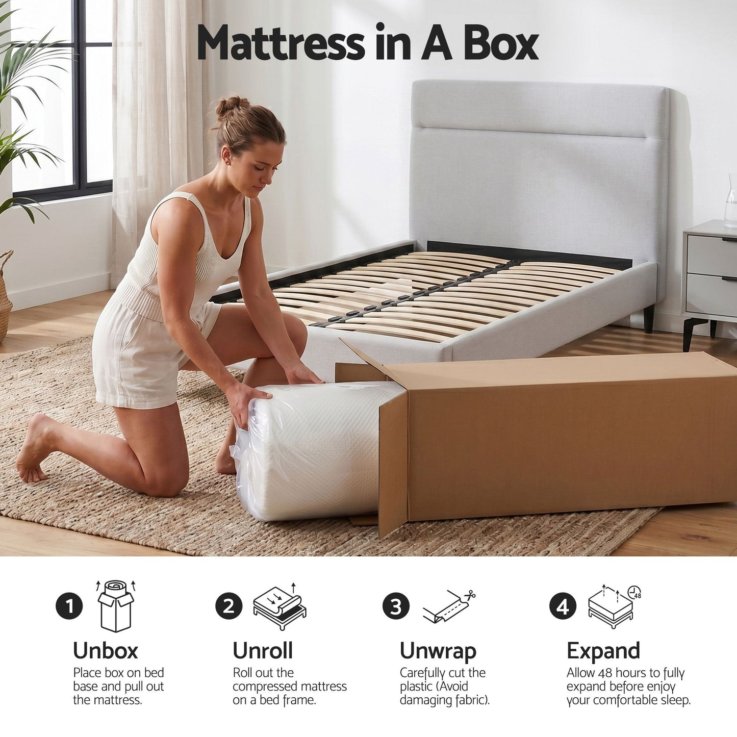 Ortona 22cm Cooling Gel Memory Foam Mattress Medium Firm - Single