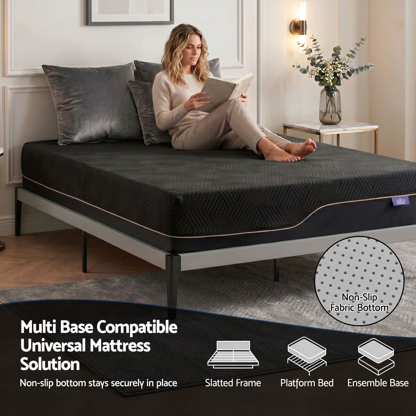 Zarina 30cm Cooling Memory Foam Mattress Medium Firm with Gel Comfort - Double