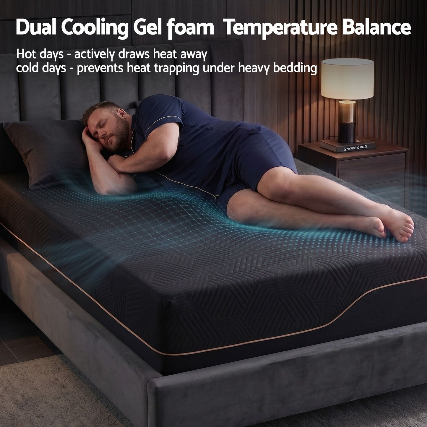 Zarina 30cm Cooling Memory Foam Mattress Medium Firm with Gel Comfort - Single