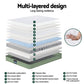 Thoren 25cm Memory Foam Mattress Dual Layer Zipper Cover Cool Charcoal Foam Mattresses - Double