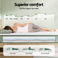 Thoren 25cm Memory Foam Mattress Dual Layer Zipper Cover Cool Charcoal Foam Mattresses - King Single