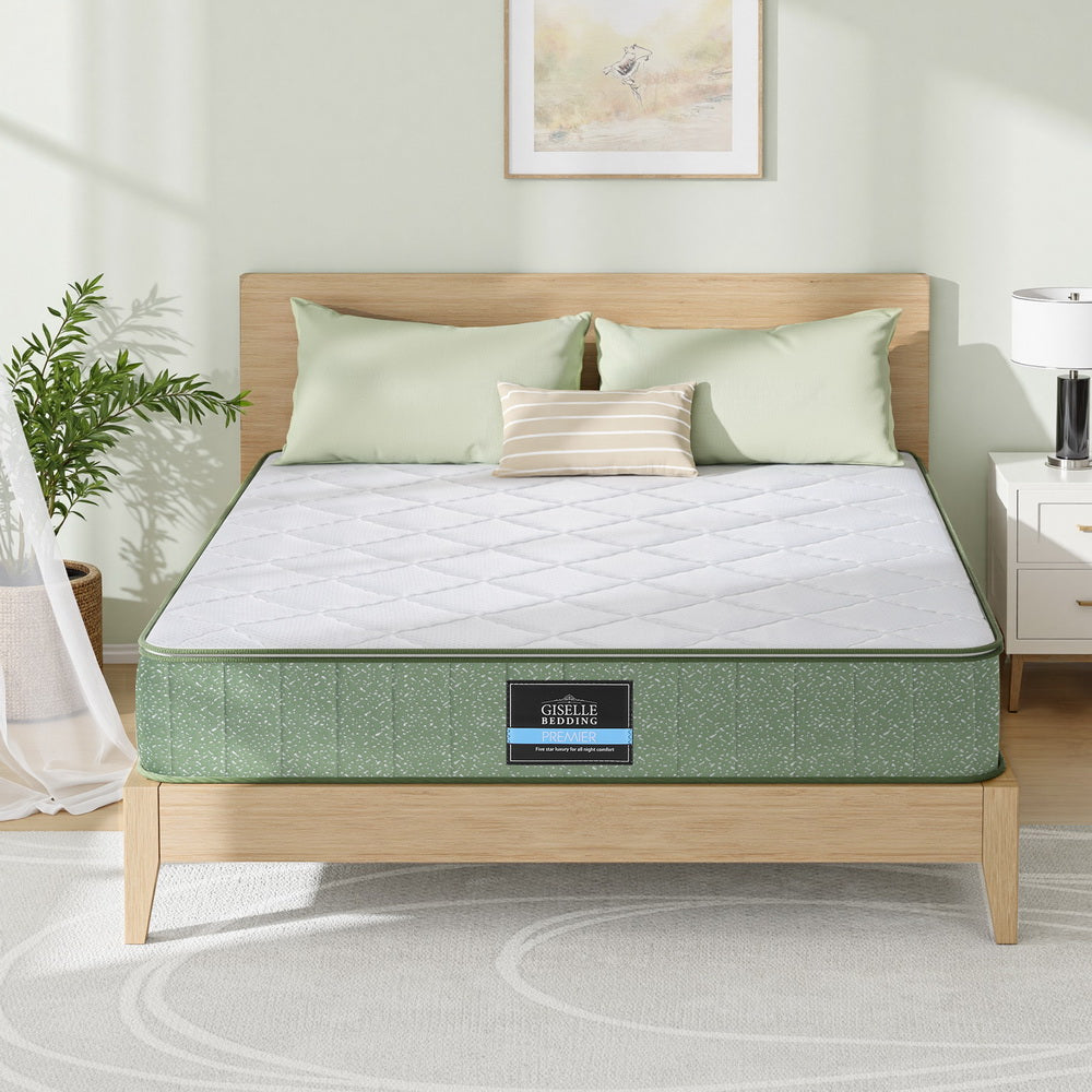 Thoren 25cm Memory Foam Mattress Dual Layer Zipper Cover Cool Charcoal Foam Mattresses - Queen