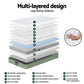 Thoren 25cm Memory Foam Mattress Dual Layer Zipper Cover Cool Charcoal Foam Mattresses - Single