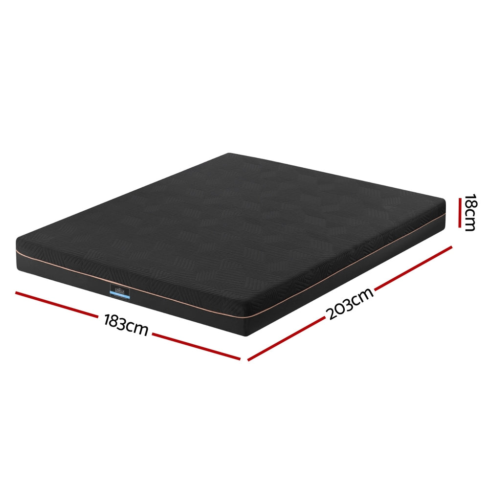 Kaelis 18cm Memory Foam Mattress Green Tea Foam Cool Gel Foam Mattresses - King