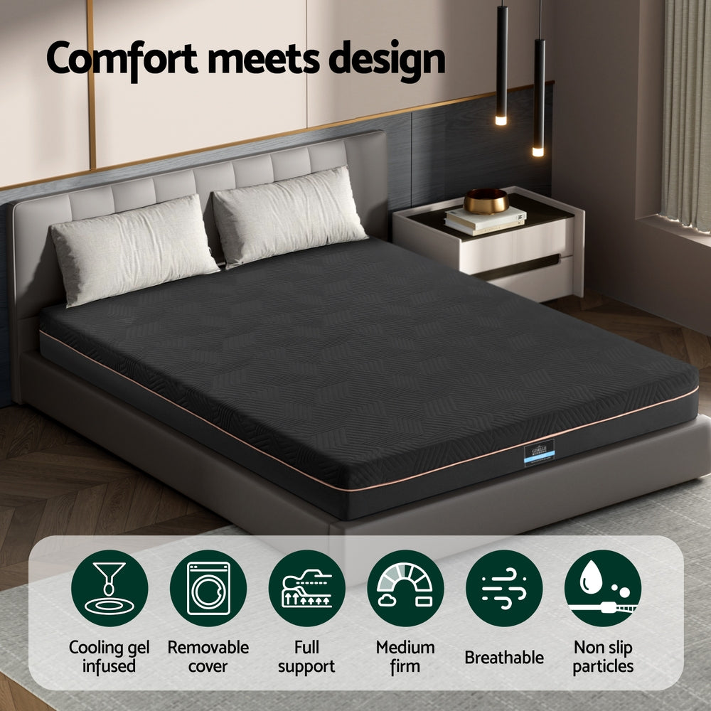 Kaelis 18cm Memory Foam Mattress Green Tea Foam Cool Gel Foam Mattresses - Queen