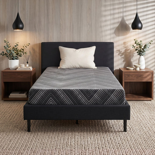 Elsie 25cm Memory Foam Mattress Gel Infused Foam Removable Cover - King Single